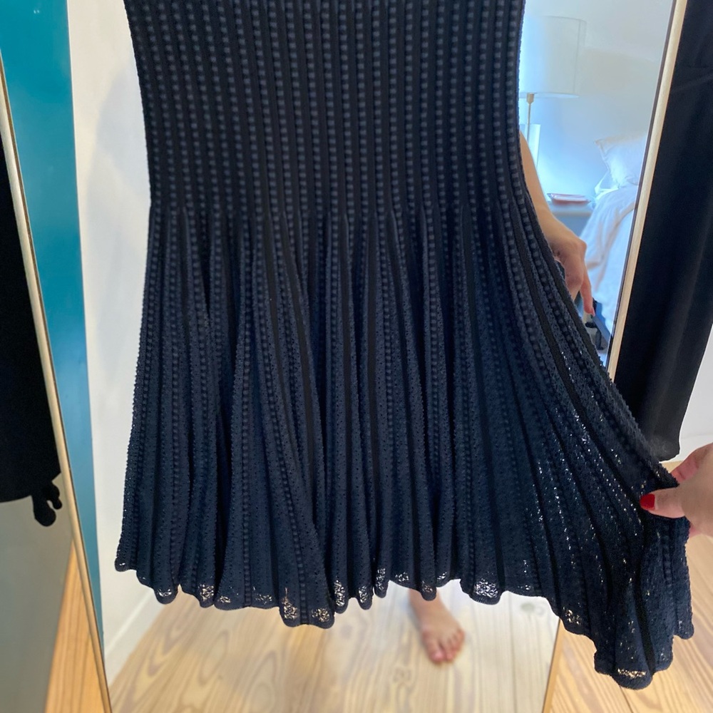 Theory Novelty Checker Knit Sleeveless Short Dress - Picture 6 of 16